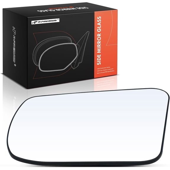 A-Premium Left Driver Side Non-Heated Mirror Glass with Backing Plate Compatible with Nissan Altima 2013 2014 2015 2016 2017 2018 - Exterior Side View Flat Mirror, Replace # 963663TH0A