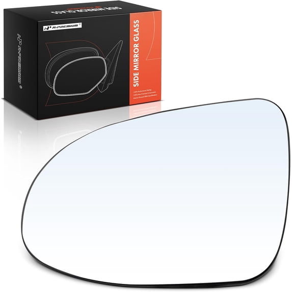 A-Premium Left Driver Side Non-Heated Mirror Glass with Backing Plate - Compatible with Toyota Camry 2012 2013 2014, Exterior Side View Flat Mirror