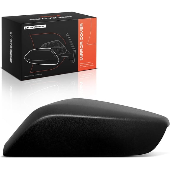 A-Premium Left Driver Side Rearview Mirror Cover Cap Compatible with Chevy Chevrolet Malibu 2016 2017 2018 2019 2020 2021 2022 2023 2024 2025 - Textured Black, Paint to Match, Replace# 84026841