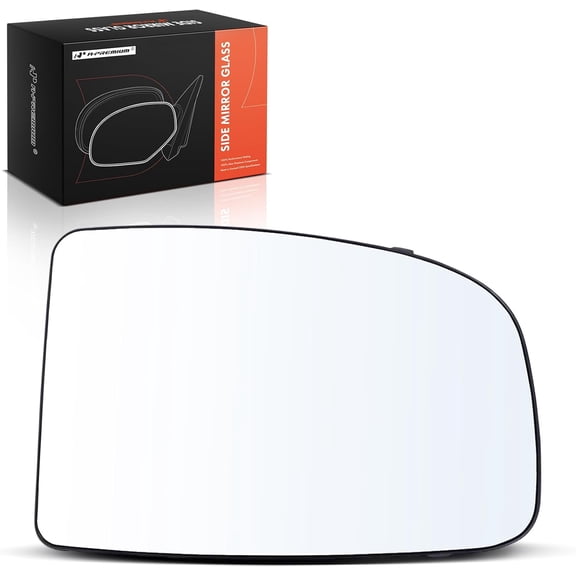 A-Premium Left Driver Side Upper Heated Mirror Glass with Backing Plate - Compatible with Ram ProMaster 1500, ProMaster 2500, ProMaster 3500, 2014-2023 - Exterior Side View Flat Mirror