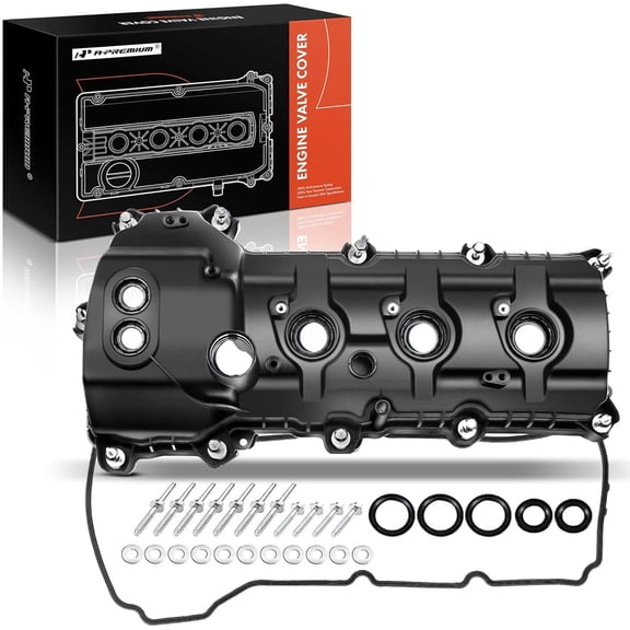 A-Premium Left Engine Valve Cover with Gasket & Bolts Compatible with Ford F-150 Mustang 2011-2017 Explorer Edge 2011-2018 Flex Taurus 2013-2019 3.5L 3.7L