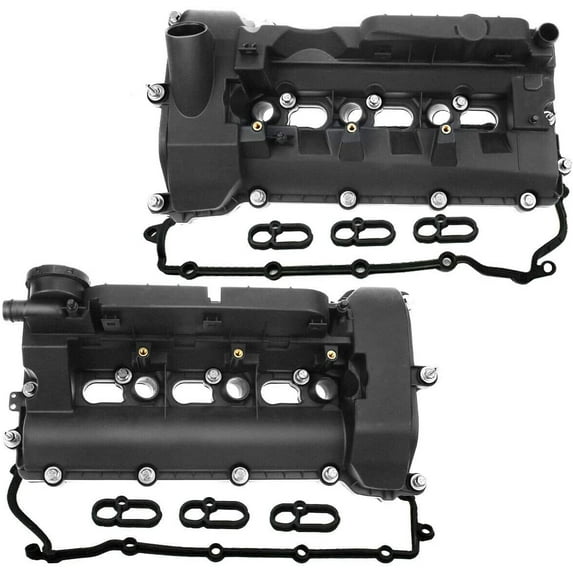 A-Premium Left Right Engine Valve Covers with Gasket & Bolts Compatible with Land Rover Discovery 2017-2020 Range Rove (Sport) 2017-2019 Range Rover Velar 2018-2019 V6 3.0L