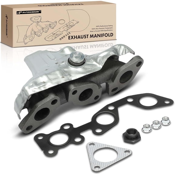 A-Premium Left Side [V6 3.3L] Engine Exhaust Manifold Kit W/Gaskets & Nuts Fit for Nissan Frontier 1999-2004, Xterra 2000-2004