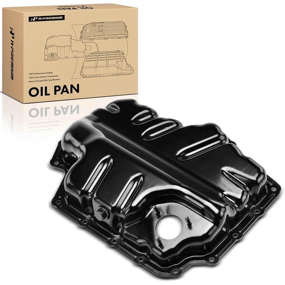 A-Premium Lower Engine Oil Pan Sump with Drain Plug Compatible with Volkswagen Jetta 2013-2021, Golf 2019-2021, Golf SportWagen 2019, 1.4L