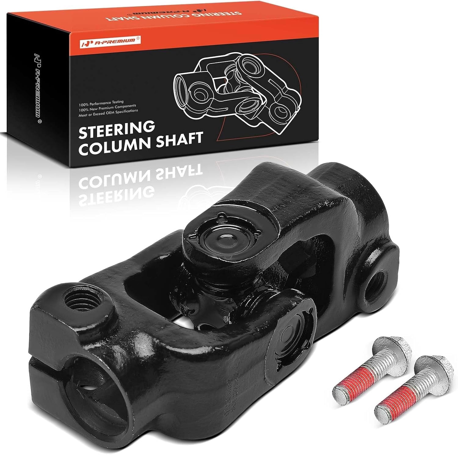 A-Premium Lower Intermediate Steering Shaft U-Joint Compatible with Ford Escape 2008-2012, Mazda Tribute 2008-2011, Mercury Mariner 2008-2011, Replace # 8L8Z3B676B 8L8Z3B676C