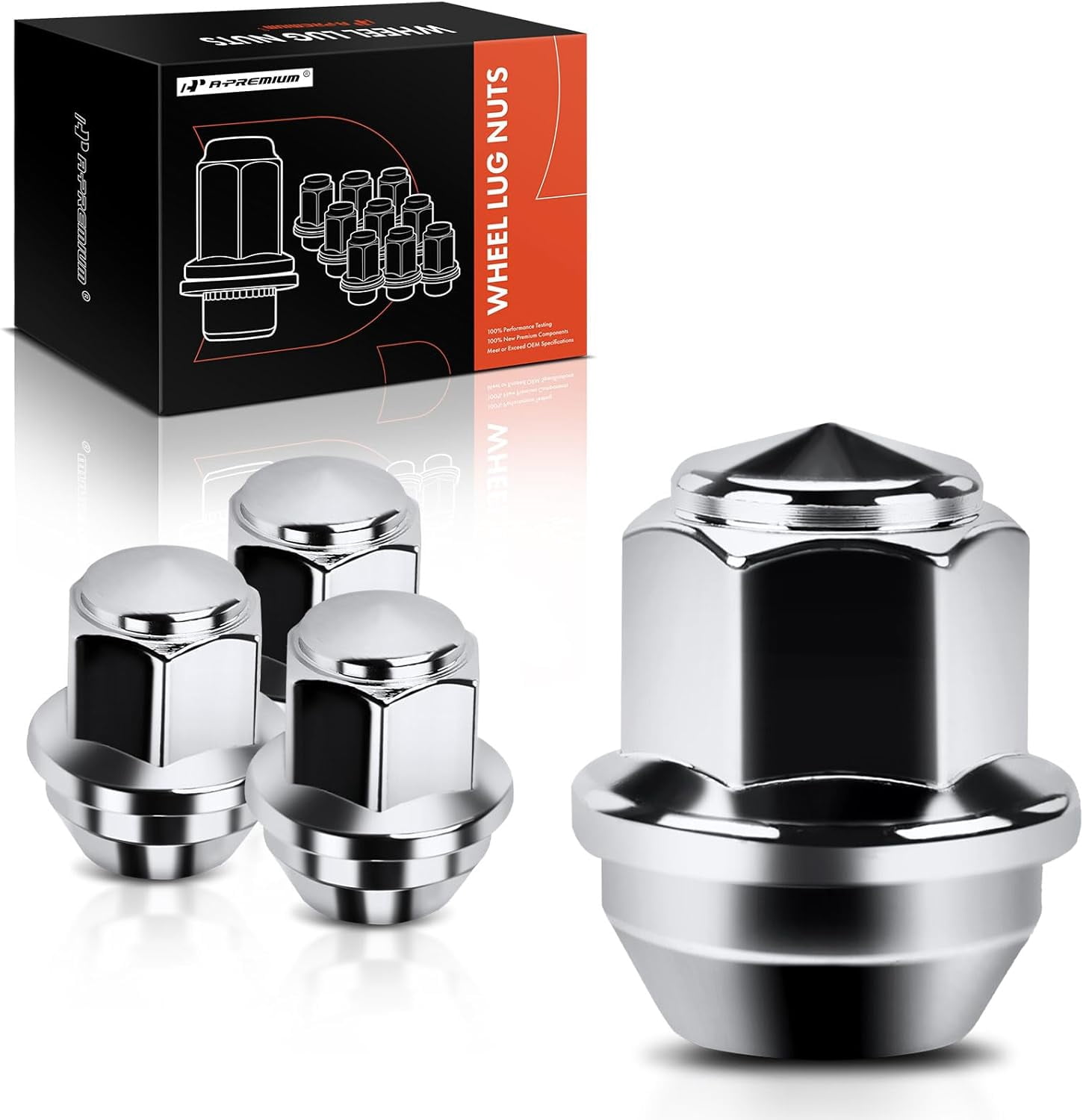 20 Ford Wheel Lock 12x1.5 Chrome Fit Bronco/C-Max/Focus/Escape