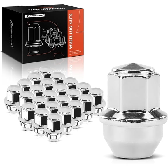 A-Premium M14-1.50 Wheel Lug Nuts Compatible with Ford F-150 Expedition Mustang Mach-E Transit-250 Transit-350 Lincoln Front and Rear 24-PC Set