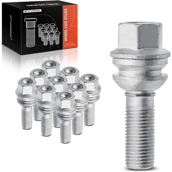 A-Premium M14-1.50 Wheel Studs Compatible with Audi Q7 2007-2015 Porsche Cayenne Volkswagen Touareg EuroVan Multivan Front or Rear Side 10-PC Set