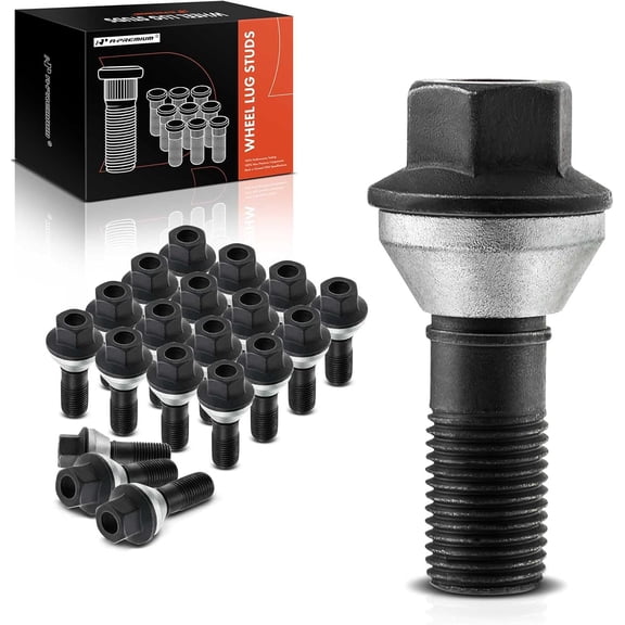 A-Premium M14-1.50 Wheel Studs Compatible with BMW E53 Series X5 2001-2006 3.0L 4.4L 4.6L 4.8L Front and Rear Side 20-PC Set