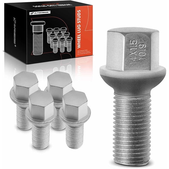 A-Premium M14-1.50 Wheel Studs Compatible with Mercedes-Benz C230 C250 C280 C300 C350 C350e C400 C63 AMG S E200 E250 E300 Front or Rear Side 5-PC Set