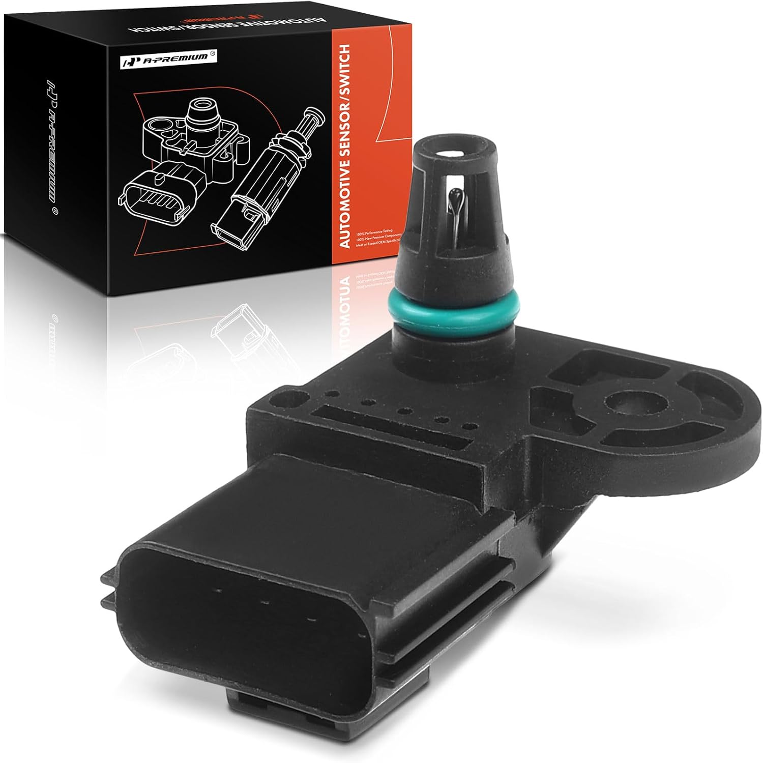 Sensor de Presión Absoluta del Múltiple Compatible con Ford Escape 05-17 Focus Fusion Ranger Transit Connect Lincoln MKZ Mazda 3 5 6 B2300 CX-7 Tribute Mercury Mariner Milan