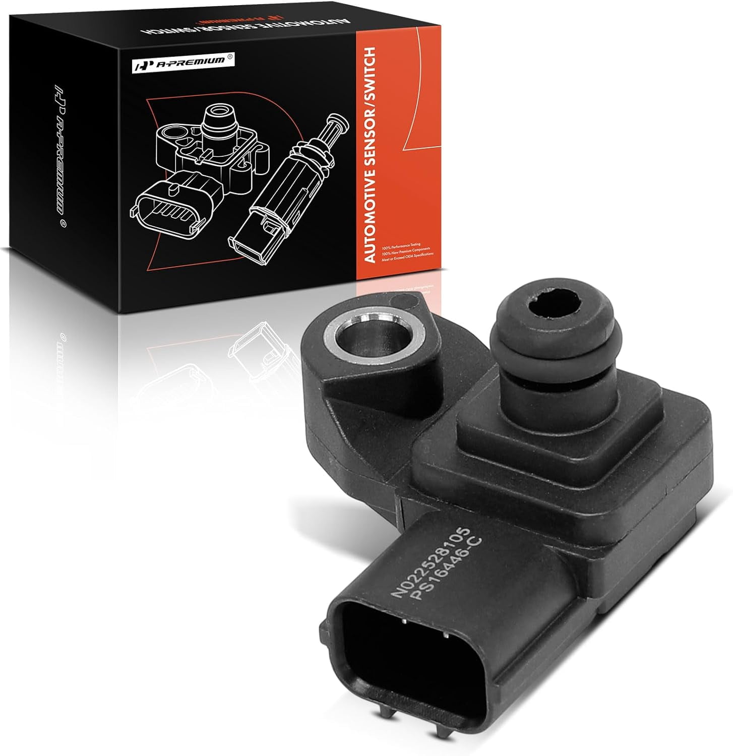 A-Premium Manifold Pressure MAP Sensor [3 Blades] Compatible with Volvo ...