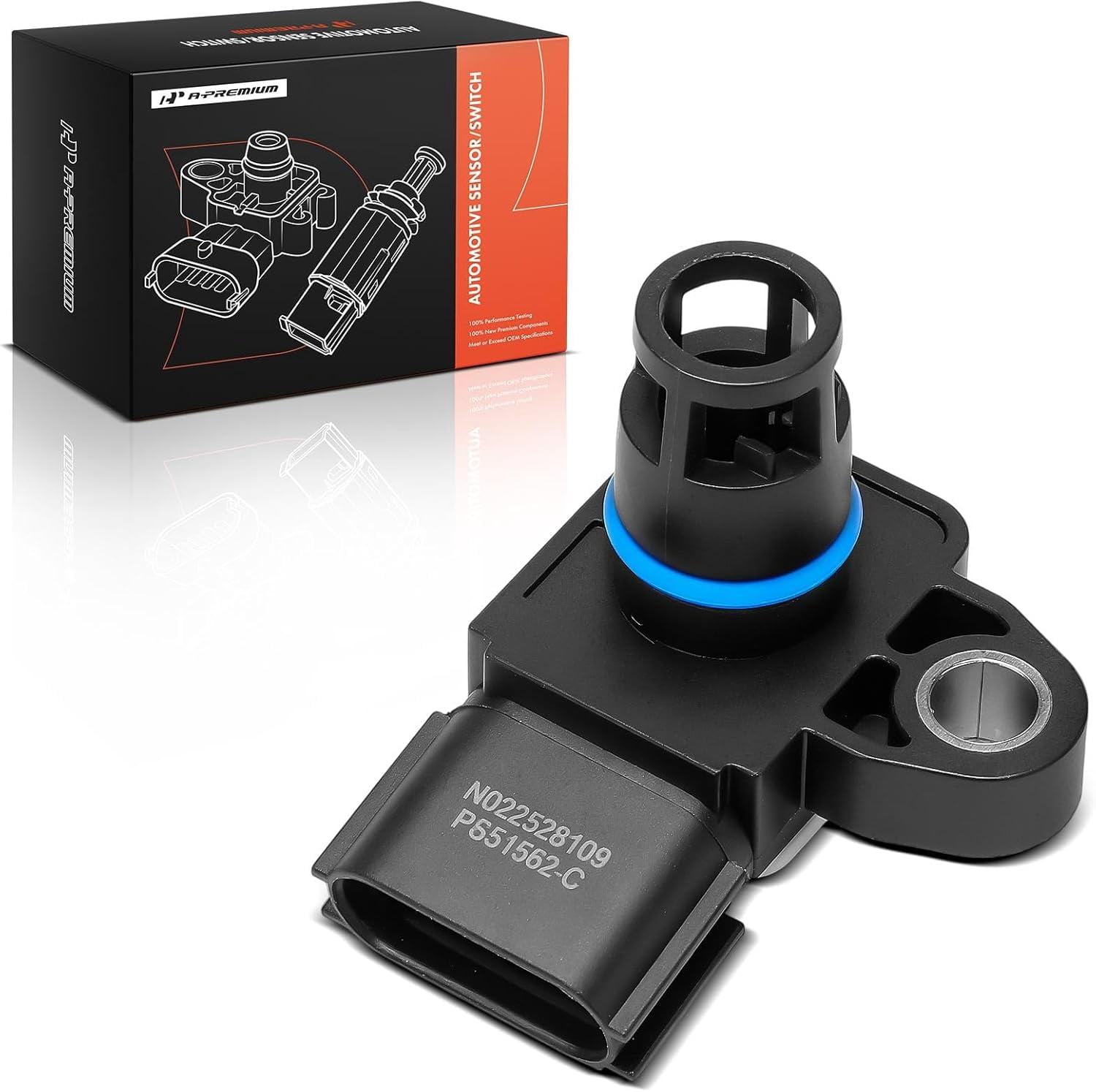 A-Premium Manifold Pressure MAP Sensor [4 Pins] Compatible with Hyundai Elantra 2020-2023 Sonata 2019-2025 Santa Fe 2021-2025 Tucson 2022-2025 Kona Santa Cruz & Kia Sorento Sportage Stinger K5
