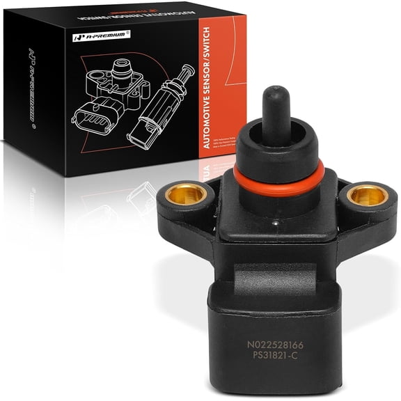 A-Premium Manifold Pressure (MAP) Sensor [4 Pins] Compatible with Kia Carens II 2002, Rio Saloon 2000-2005, Shuma 2001, Shuma II 2001-2004