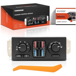 A-Premium Manual Climate Control Module A/C & Heater Control Panel Compatible with Chevy, GMC, Buick & Olds Vehicles - 2003-2009 Trailblazer, Envoy, Rainier, Bravada - Without Rear Window Defogger