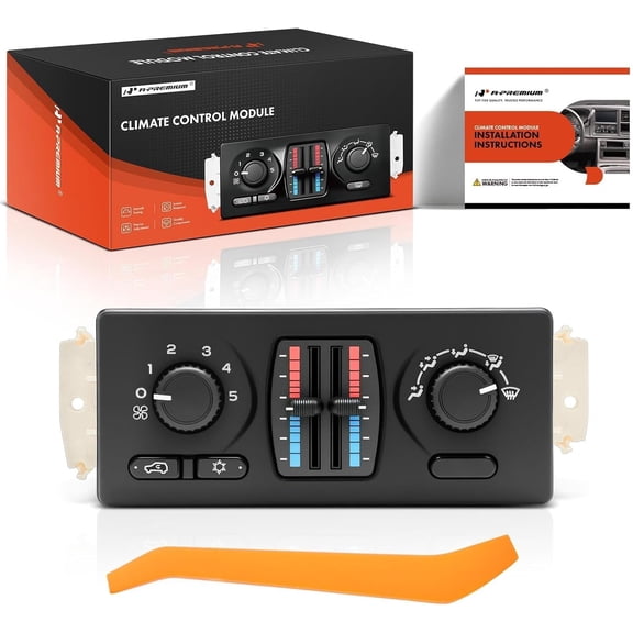 A-Premium Manual Climate Control Module A/C & Heater Control Panel Compatible with Chevy, GMC, Buick & Olds Vehicles - 2003-2009 Trailblazer, Envoy, Rainier, Bravada - Without Rear Window Defogger