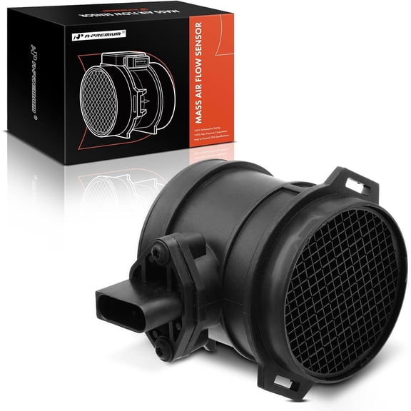 A-Premium Mass Air Flow Sensor Meter Assembly with 5Pins [fits DOHC, 6Cyl 3.2L 3.6L] Compatible with Porsche Cayenne Base 2004 2005 2006 [3.2L] 2008 2009 2010 [3.6L], Bolt-On, Front