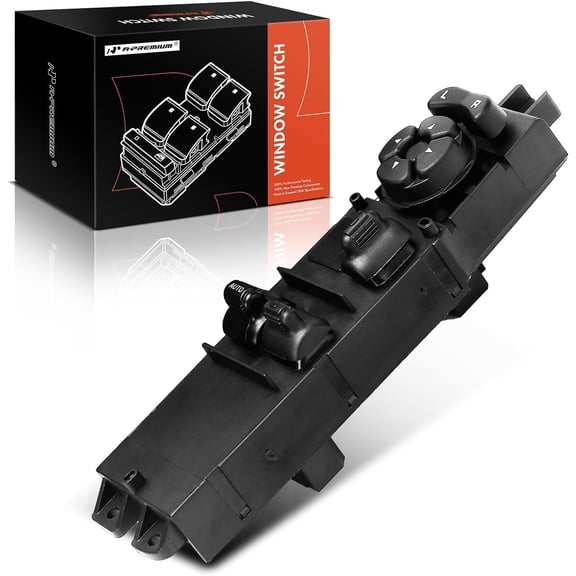 A-Premium Master Power Window Switch Compatible with Dodge Ram 1500 2003-2008, Ram 2500 3500 2003-2009, Dakota 2003-2004, Front Left Driver Side, Replace# 56049804AC