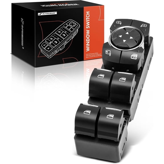 A-Premium Master Power Window Switch Compatible with Ford F-150 F150 2015-2020 Extended Cab Pickup, Expedition 2018-2021, Front Left Driver Side, Replace# FL3Z14529CB