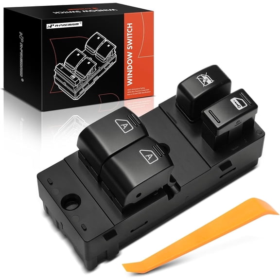 A-Premium Master Power Window Switch Compatible with Nissan 350Z 2003-2007 & Infiniti G35 2004-2006, 2 Auto, Front Left Driver Side, Replace# 25401CD000