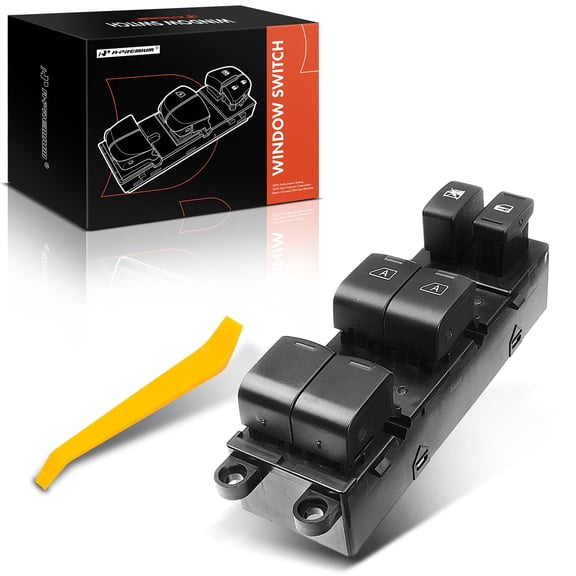 A-Premium Master Power Window Switch Compatible with Nissan Armada 2005-2007 Pathfinder Armada 2004 Titan 2004-2015 Front Driver Side, Replace # 25401ZT10A, 254017S200