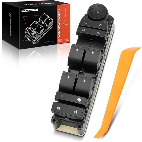 A-Premium Master Power Window Switch Compatible with Cadillac Escalade, Escalade ESV, Escalade EXT, 2007 2008, Front Left Driver Side