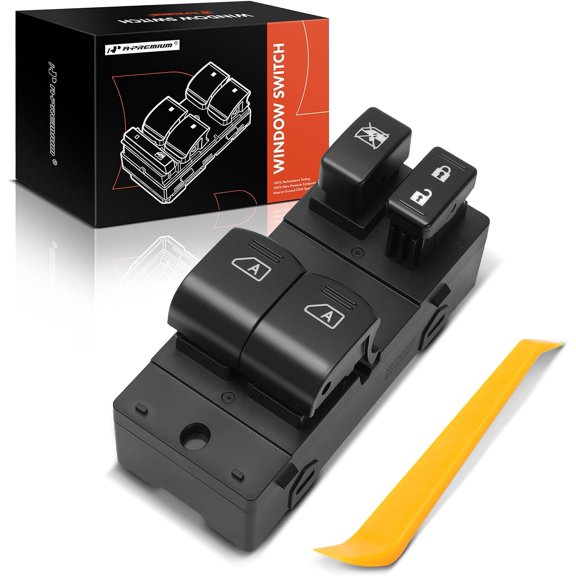 A-Premium Master Power Window Switch Compatible with Nissan Titan 2005-2010 Extended Cab Pickup, Front Left Driver Side
