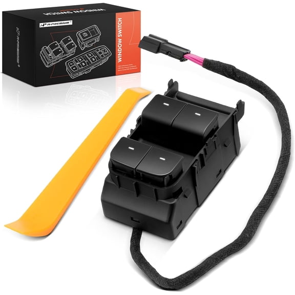 A-Premium Master Power Window Switch - Matte Black - Compatible with 2020-2024 Tesla Model 3 Model Y - Front Left Driver Side - Replace# 108103702G, 108103702F