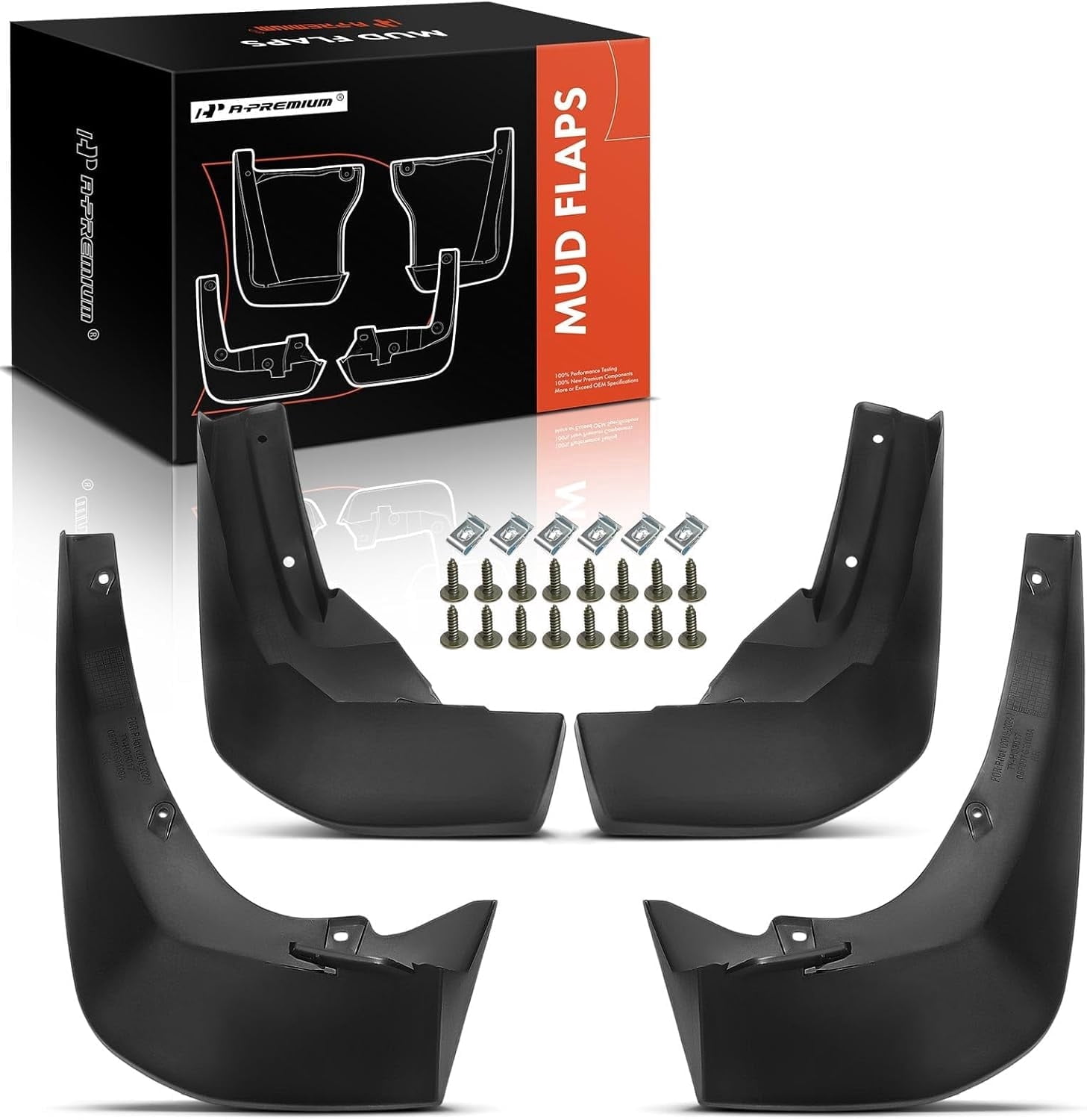 A-Premium Mud Flaps Compatible with Honda Passport 2019-2024 & Pilot 2016-2022 Splash Guards Fender Front & Rear Mud Guards Splash 4PCS, with Hardware, No Drilling Required