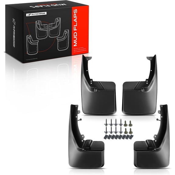 A-Premium Mud Flaps, No Drilling Required Splash Guards with Accessories | Compatible with Dodge Ram 1500 2009-2015, 2500/3500 2010-2016, Set of 4 Front and Rear Mudguards