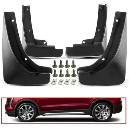 A-Premium Mud Flaps Splash Guards Compatible with Cadillac XT4 2019-2020 Front and Rear 4-PC Set
