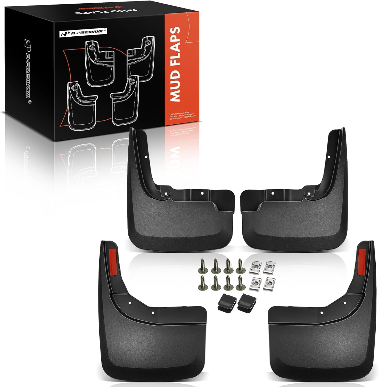 A-Premium Mud Flaps Splash Guards Compatible with Chevrolet Silverado 1500 2019-2021 Pickup Front and Rear 4-PC