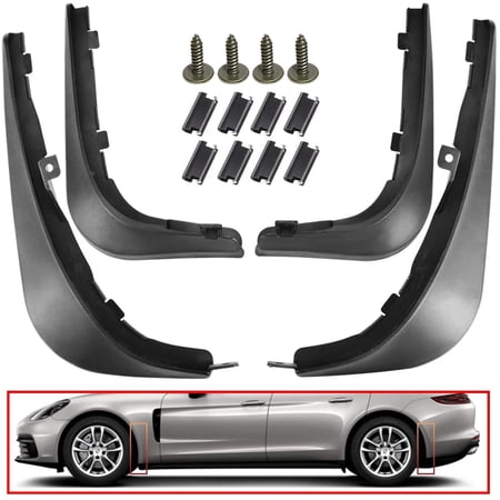 A-Premium Mud Flaps Splash Guards Compatible with Porsche Panamera 2017-2020 Front and Rear 4-PC