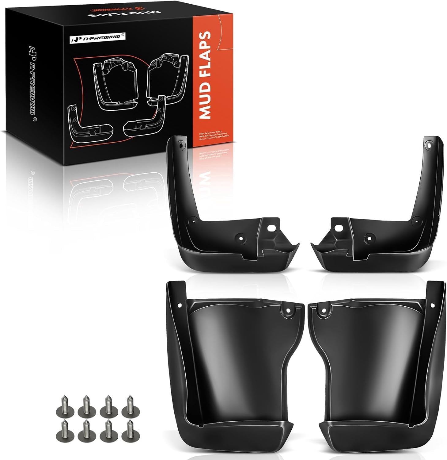 A-Premium Mud Flaps Splash Guards Replacement for Honda Accord 2008-2012 Sedan 4-Door 4-PC Set