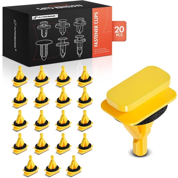 A-Premium Nylon Exterior Rocker Panel Molding Retainer Clips Push-In Fasteners - 20Pcs (2.11 oz) Compatible with Chevrolet Silverado Equinox Tahoe, GMC Sierra Yukon, Cadillac XT4 XT5 XT6 - for 9mm