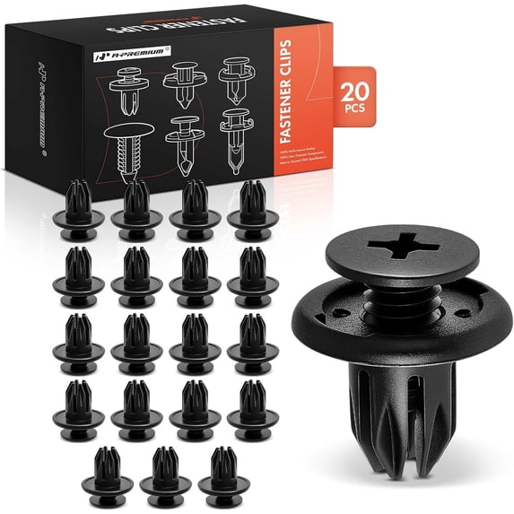 A-Premium Nylon Front Rear Bumper Cover Retainer Clips Push-In Fasteners - 20Pcs (1.76 oz) Compatible with Honda Civic Accord Odyssey Prelude & Mini Cooper & Acura TL RL CL Integra Legend - for 10mm