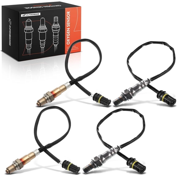 A-Premium O2 Oxygen Sensor Compatible with Mercedes-Benz E320 2003-2005 E500 2003-2006 E55 AMG 2003-2006 SL500 2003-2006 SL55 AMG SLR McLaren CLS500 CLS55 AMG Upstream and Downstream 4-PC Set