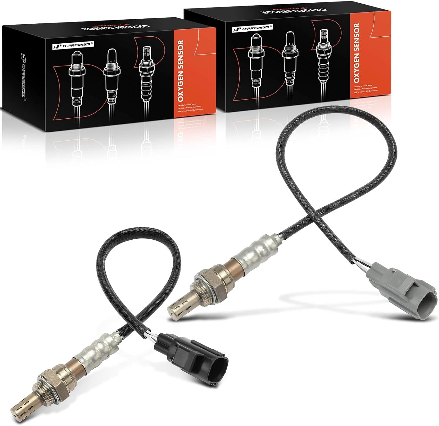 A-Premium O2 Oxygen Sensor Compatible with Ford Focus 2008 2009 2010 2011 2.0L, Upstream and Downstream, 2-PC Set