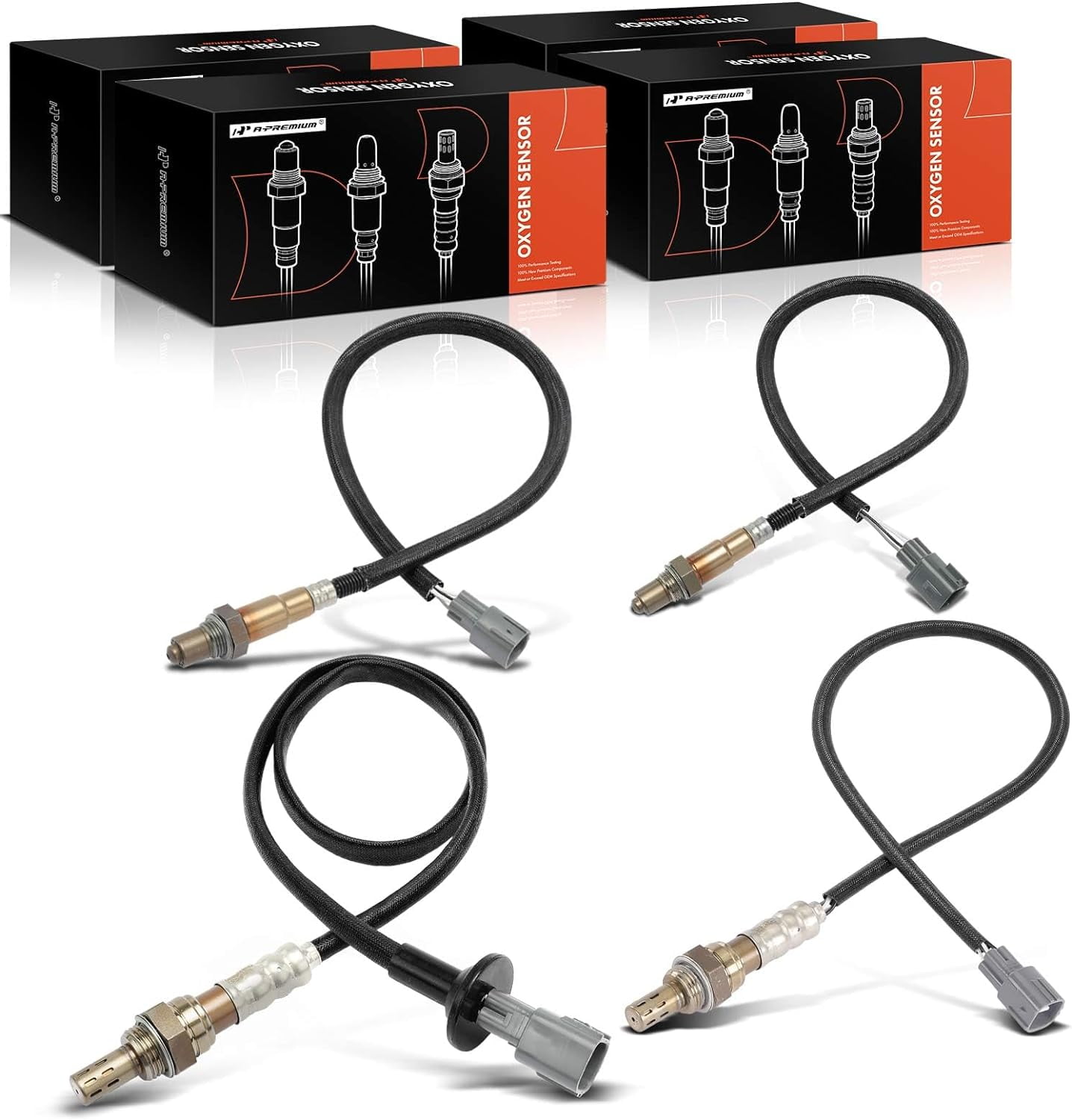 A-Premium O2 Oxygen Sensor Replacement for Lexus GS300 2000-2005 I6 3.0L Cyl 1-3 4-6 Upstream and Downstream 4-PC Set