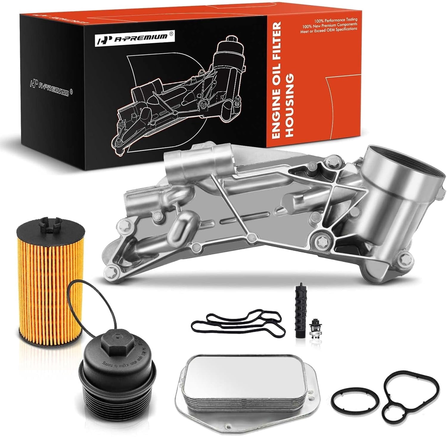 A-Premium Oil Filter Housing Assembly Compatible with Chevrolet Aveo(5) 09-11 Malibu Sonic Trax Buick Cascada Encore Pontiac G3 Saturn 1.8L Fits select: 2013-2014 CHEVROLET CRUZE LS