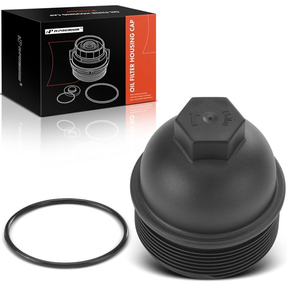 A-Premium Oil Filter Housing Cap Assembly Compatible with Audi Q7 2007-2010, A6 Quattro 2007-2011, A8 Quattro 2007-2012, R8, RS4, RS5, S5, S6, S8 & Volkswagen Touareg, # 079115433D, 079115433A