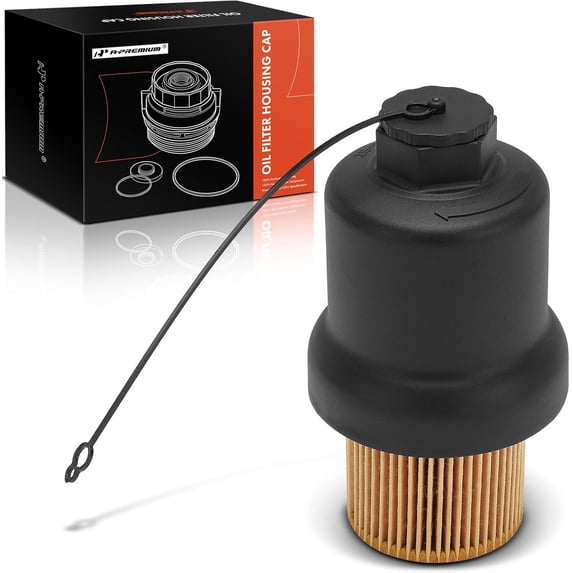A-Premium Oil Filter Housing Cap Assembly Compatible with Volkswagen Jetta 2005-2014, Passat 2012-2014, Golf 2010-2014, Golf Sportwagen 2010-2013, Beetle 2006-2014, Beetle Cabrio 2010-2011, Rabbit