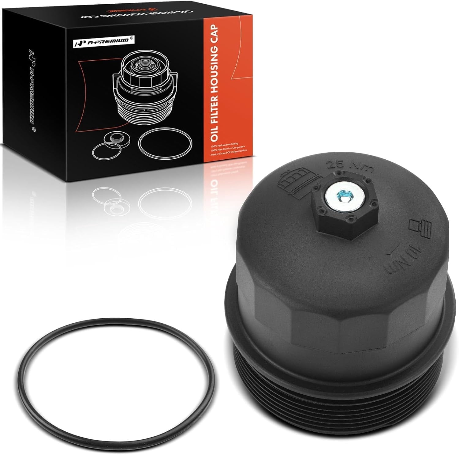 A-Premium Oil Filter Housing Cover Cap Compatible with BMW E60 545i 550i E63/E64 645Ci 650i E65/E66 745i 750i 760i Alpina B7 X5 E53 E70 4.4L 4.8L 6.0L Fits select: 2006 BMW 750 LI