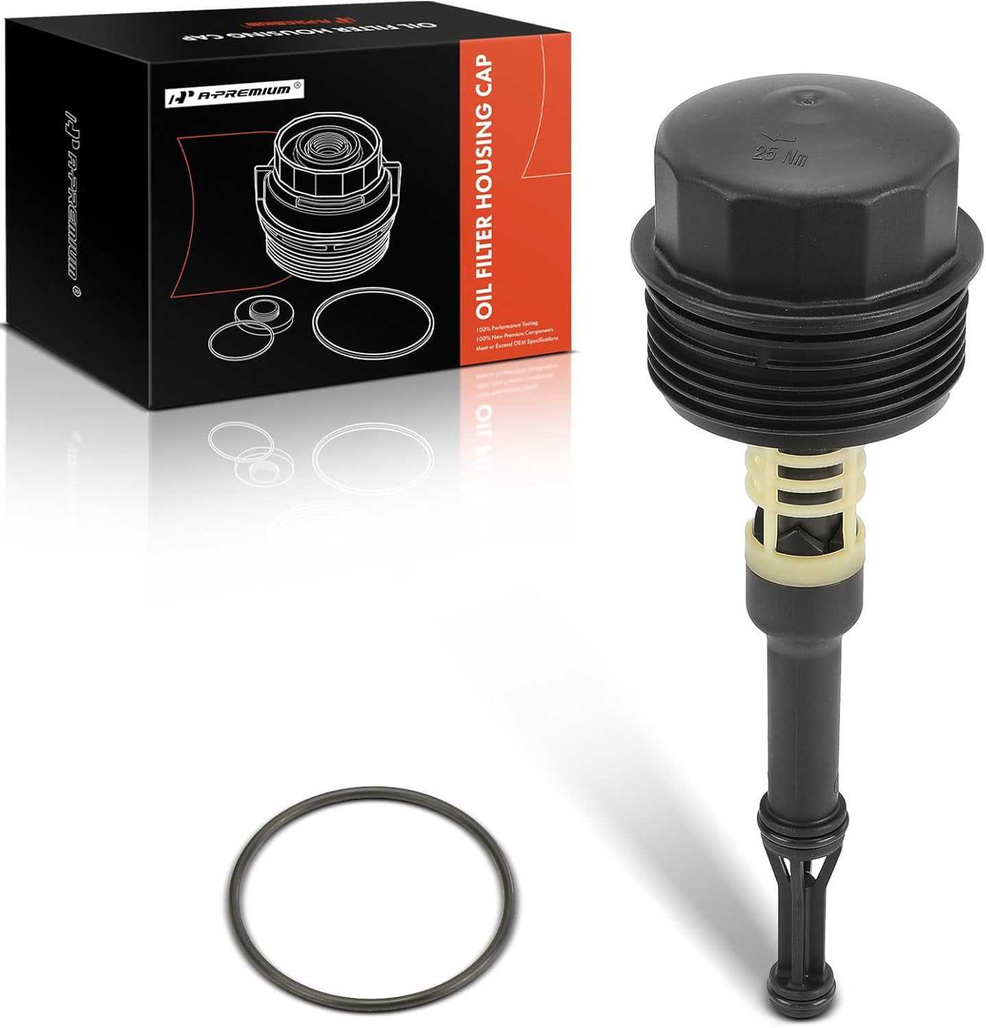 A-Premium Oil Filter Housing Cover Cap Compatible with Mercedes-Benz W212 E250 W166 GLE300d X204 GLK250 W166 ML250 Sprinter 2500/3500 2.1L Turbocharged