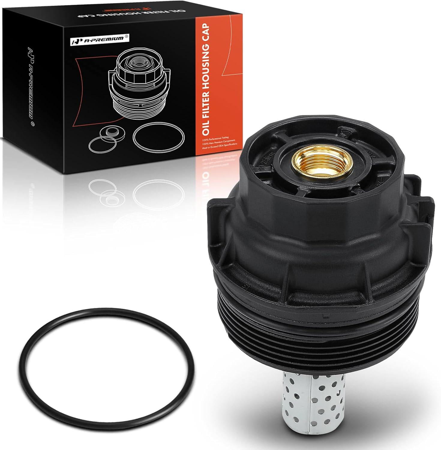 A-Premium Oil Filter Housing Cover Cap Compatible with Lexus LX570/Toyota Land Cruiser 2008-2018 Exclude 2012 Sequoia 2008-2018 Tundra 2007-2018 5.7L