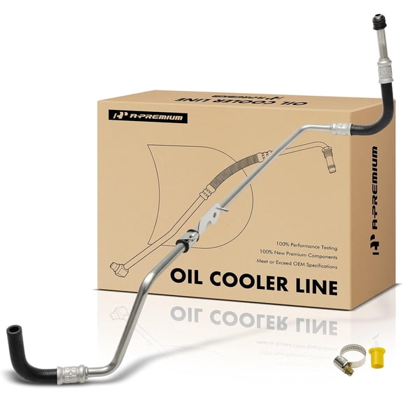 A-Premium Outlet Automatic Transmission Oil Cooler Line Hose Assembly Compatible with Ford F-150 F150 2015 2016 2017 2018 2019, 5.0L, 6 speed transmission