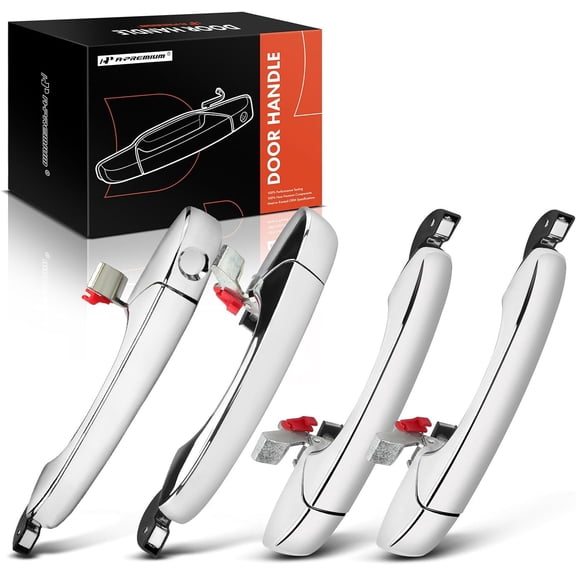 A-Premium Outside Exterior Door Handles Compatible with Chrysler & Dodge Models - 300 300C 2005-2010, Magnum 2005-2008, Charger 2007-4-PC Set, Front and Rear, Replace# 5065801AG, 4589009AH