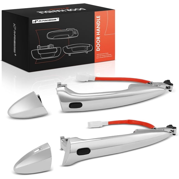 A-Premium Outside Exterior Door Handles Compatible with Lexus ES350 2007-2012, LS460 2007-2017, LS600h 2008-2016, Chrome, 2-PC Set, Front Driver and Passenger Side