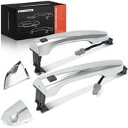 A-Premium Outside Exterior Door Handles Compatible with Hyundai Elantra 2017 2018 2019 2020, Chrome, 2-PC Set, Front Driver and Passenger Side