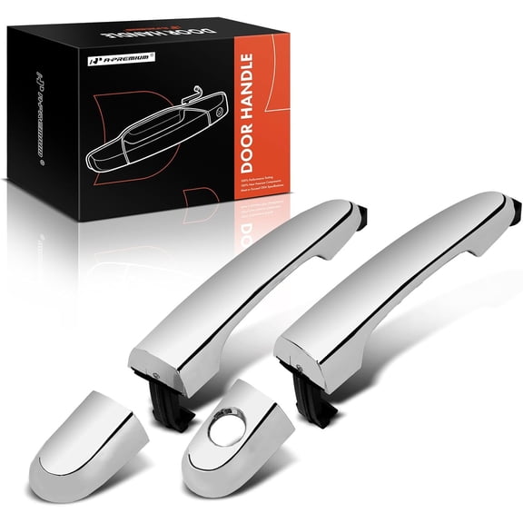 A-Premium Outside Exterior Door Handles Compatible with Kia Sorento 2011 2012 2013 2014 2015, Chrome, 2-PC Set, Front Driver and Passenger Side